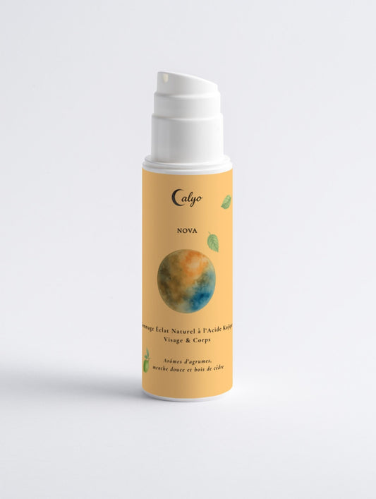 Exfoliant éclaircissant pour le visage et le corps à l'acide kojique – Calyo Soins Premium