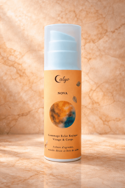 Exfoliant éclaircissant pour le visage et le corps à l'acide kojique – Calyo Soins Premium