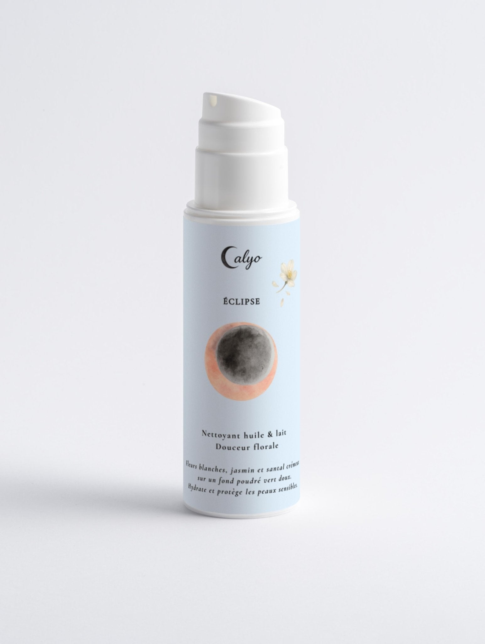 Nettoyant à base d'huile et de lait pour peaux sensibles - Gamme ÉCLIPSE – Calyo Soins Premium